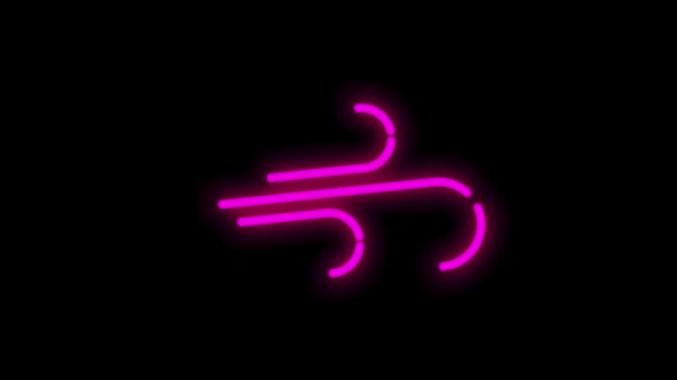 Weather line neon icon for modern concepts, web and apps on white background. Motion graphic. — Stock Video