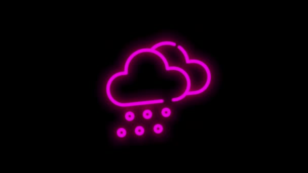 Wetter-Linie Neon-Symbol für moderne Konzepte, Web und Apps auf weißem Hintergrund. Bewegungsgrafik.