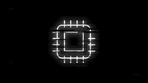 Ícone de falha ELECTRONICS com design abstrato plano isolado em fundo branco. Gráfico de movimento. — Vídeo de Stock