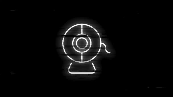 Icono de fallo ELECTRONICS con diseño abstracto plano aislado sobre fondo blanco. Gráfico de movimiento. — Vídeo de stock