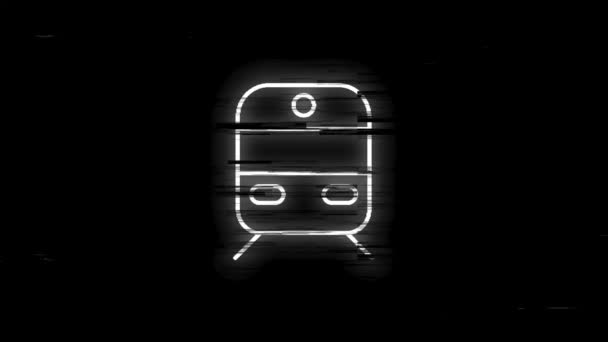 Icona glitch TRAVEL con disegno della linea isolato su sfondo bianco. In tutto il mondo. Grafico di movimento. — Video Stock