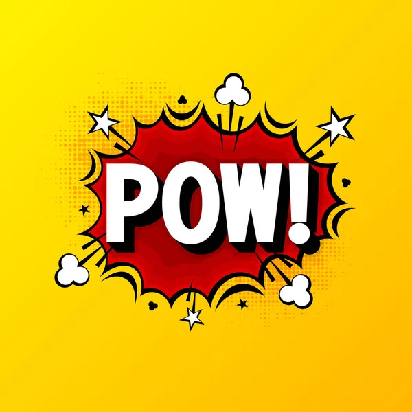Comicwort Boom. Comics Sprechblasenvorlage. Comic-artige Dialogwolke. Explosion der Pop-Art. Vektorillustration. — Stockvektor