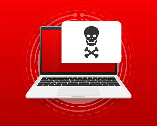 Phishing da parte di hacker e criminali informatici, furto di identità, password, login utente, documento, e-mail e carta di credito. Logo dell'hacker. Illustrazione vettoriale. — Vettoriale Stock