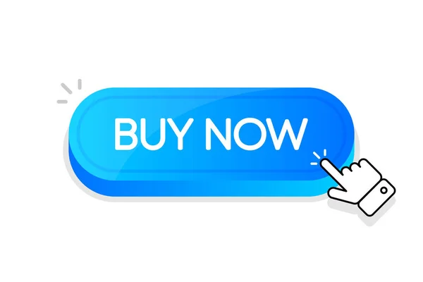 Comprar Agora Botão Mouse Tocou Botão Para Comprar Produto Ilustração — Vetor de Stock