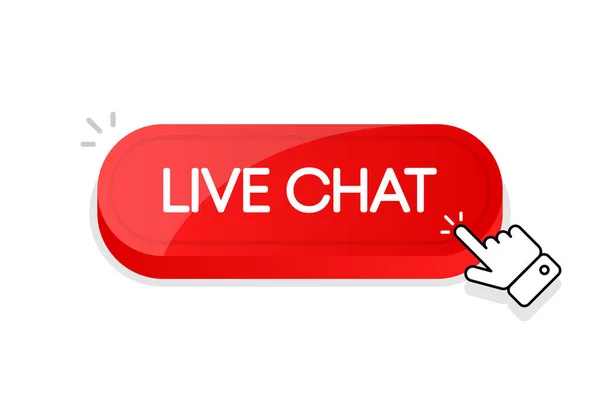 Live Chat Bouton Touche Souris Illustration Vectorielle — Image vectorielle