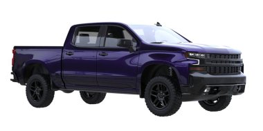 Kamyonet arka planda izole edilmiş. 3d görüntüleme - illüstrasyon