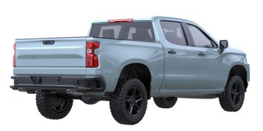 Kamyonet arka planda izole edilmiş. 3d görüntüleme - illüstrasyon