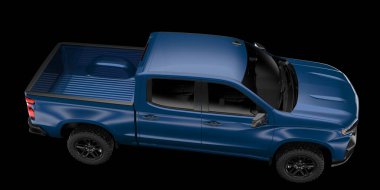 Kamyonet arka planda izole edilmiş. 3d görüntüleme - illüstrasyon