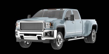 Kamyonet arka planda izole edilmiş. 3d görüntüleme - illüstrasyon