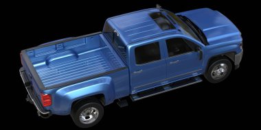 Kamyonet arka planda izole edilmiş. 3d görüntüleme - illüstrasyon