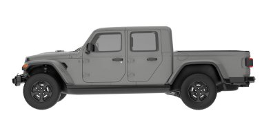 Kamyonet arka planda izole edilmiş. 3d görüntüleme - illüstrasyon