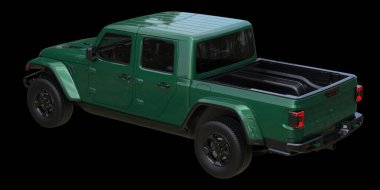 Kamyonet arka planda izole edilmiş. 3d görüntüleme - illüstrasyon