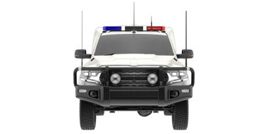 Kamyonet arka planda izole edilmiş. 3d görüntüleme - illüstrasyon