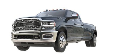 Kamyonet arka planda izole edilmiş. 3d görüntüleme - illüstrasyon