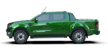 Kamyonet arka planda izole edilmiş. 3d görüntüleme - illüstrasyon