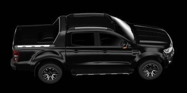 Kamyonet arka planda izole edilmiş. 3d görüntüleme - illüstrasyon