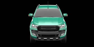 Kamyonet arka planda izole edilmiş. 3d görüntüleme - illüstrasyon