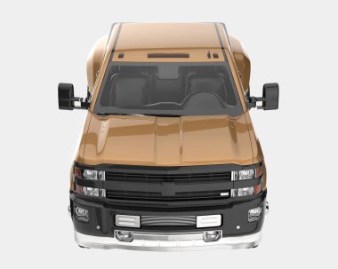 Kamyonet arka planda izole edilmiş. 3d görüntüleme - illüstrasyon