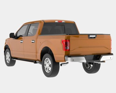 Kamyonet arka planda izole edilmiş. 3d görüntüleme - illüstrasyon