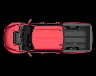 Kamyonet arka planda izole edilmiş. 3d görüntüleme - illüstrasyon