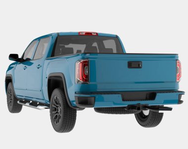 Kamyonet arka planda izole edilmiş. 3d görüntüleme - illüstrasyon