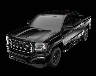 Kamyonet arka planda izole edilmiş. 3d görüntüleme - illüstrasyon