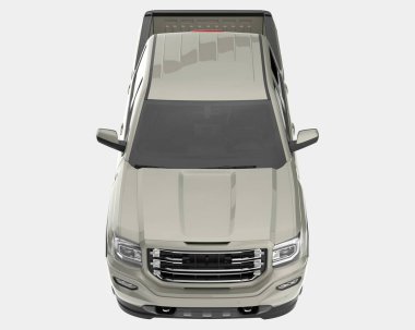 Kamyonet arka planda izole edilmiş. 3d görüntüleme - illüstrasyon