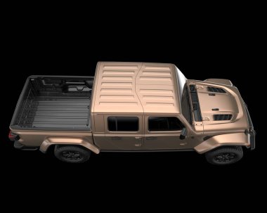 Kamyonet arka planda izole edilmiş. 3d görüntüleme - illüstrasyon