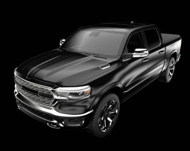 Kamyonet arka planda izole edilmiş. 3d görüntüleme - illüstrasyon