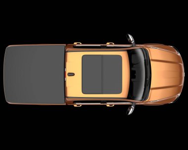 Kamyonet arka planda izole edilmiş. 3d görüntüleme - illüstrasyon