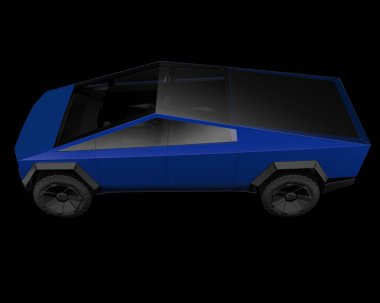 Kamyonet arka planda izole edilmiş. 3d görüntüleme - illüstrasyon