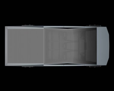 Kamyonet arka planda izole edilmiş. 3d görüntüleme - illüstrasyon