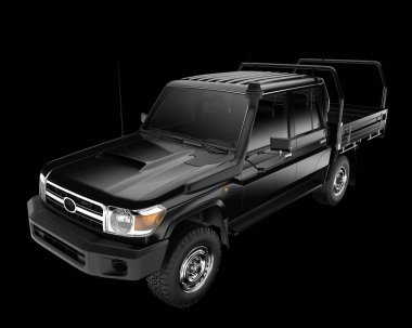 Kamyonet arka planda izole edilmiş. 3d görüntüleme - illüstrasyon