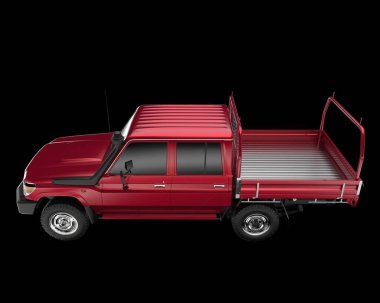 Kamyonet arka planda izole edilmiş. 3d görüntüleme - illüstrasyon