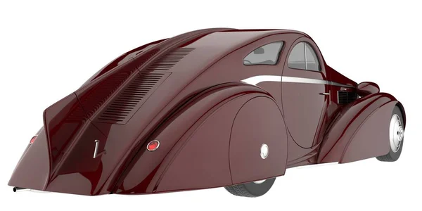 高級車の背景に隔離された 3Dレンダリング イラスト — ストック写真