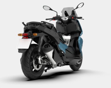 Scooter arka planda izole edilmiş. 3d görüntüleme - illüstrasyon