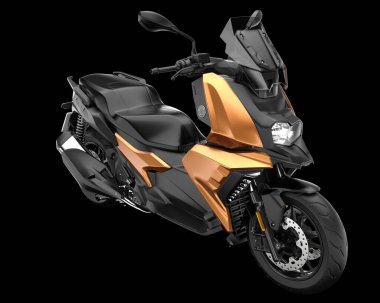 Scooter arka planda izole edilmiş. 3d görüntüleme - illüstrasyon