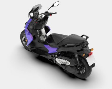 Scooter arka planda izole edilmiş. 3d görüntüleme - illüstrasyon