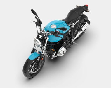 Motosiklet arka planda izole edilmiş. 3d görüntüleme - illüstrasyon