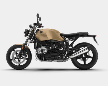 Motosiklet arka planda izole edilmiş. 3d görüntüleme - illüstrasyon