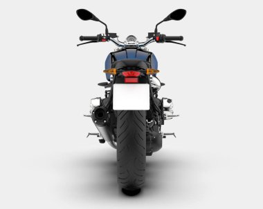 Motosiklet arka planda izole edilmiş. 3d görüntüleme - illüstrasyon