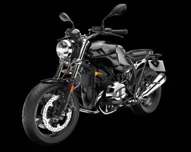 Motosiklet arka planda izole edilmiş. 3d görüntüleme - illüstrasyon