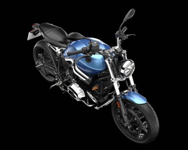 Motosiklet arka planda izole edilmiş. 3d görüntüleme - illüstrasyon