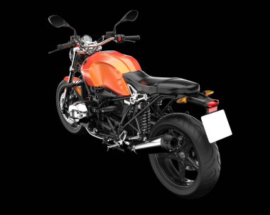 Motosiklet arka planda izole edilmiş. 3d görüntüleme - illüstrasyon