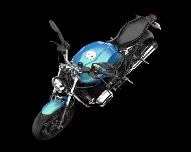 Motosiklet arka planda izole edilmiş. 3d görüntüleme - illüstrasyon