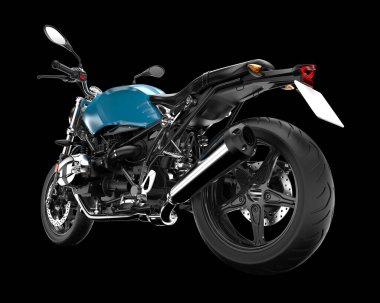 Motosiklet arka planda izole edilmiş. 3d görüntüleme - illüstrasyon