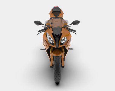 Motosiklet arka planda izole edilmiş. 3d görüntüleme - illüstrasyon