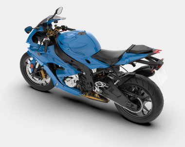Motosiklet arka planda izole edilmiş. 3d görüntüleme - illüstrasyon