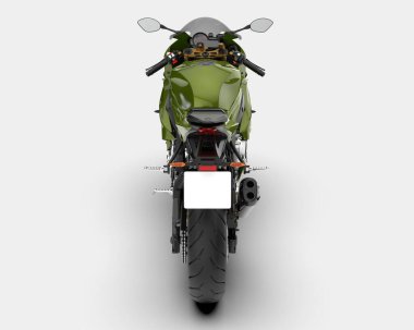 Motosiklet arka planda izole edilmiş. 3d görüntüleme - illüstrasyon