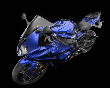 Motosiklet arka planda izole edilmiş. 3d görüntüleme - illüstrasyon